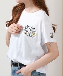 ワンポイント刺繍 コンパクトシルエットTシャツ 半袖