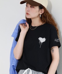 ワンポイント刺繍 コンパクトシルエットTシャツ 半袖