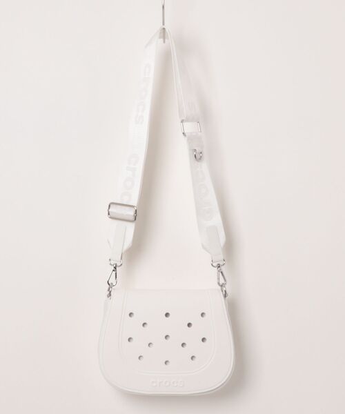 crocs(クロックス)の「クロックス クロックス ナイロン クロスボディ / crocs Crocs Nylon Crossbody(ボディバッグ/ウエストポーチ・レディース・ブラック/ホワイト・ONE SIZE)」の2枚目の写真