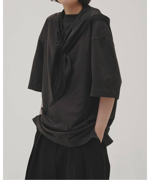 TODAYFUL(トゥデイフル)の「Boyfriend Halfsleeve T-shirt 12610624(Tシャツ/カットソー・レディース・オフホワイト/ブラック・FREE)」の9枚目の写真