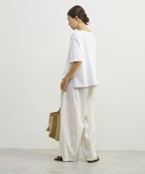 MELROSE claire(メルローズ クレール)の「【袖刺しゅう&スパンコール プルオーバー】(Tシャツ/カットソー・レディース・ブルー/ホワイト/ブラック・FREE)」の18枚目の写真