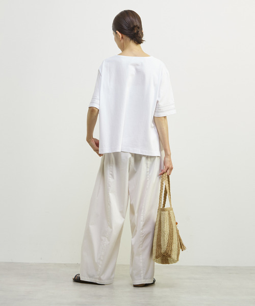 MELROSE claire(メルローズ クレール)の「【袖刺しゅう&スパンコール プルオーバー】(Tシャツ/カットソー・レディース・ブルー/ホワイト/ブラック・FREE)」の19枚目の写真