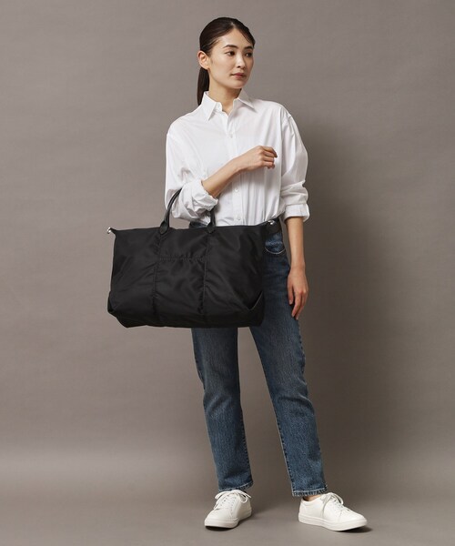 HIROFU(ヒロフ)の「【セーニョ】ナイロン ボストンバッグ LL 2WAY ビジネスバッグ(商品番号:P25-39643)(トートバッグ・レディース・ブラック/グレー系その他5・03)」の4枚目の写真