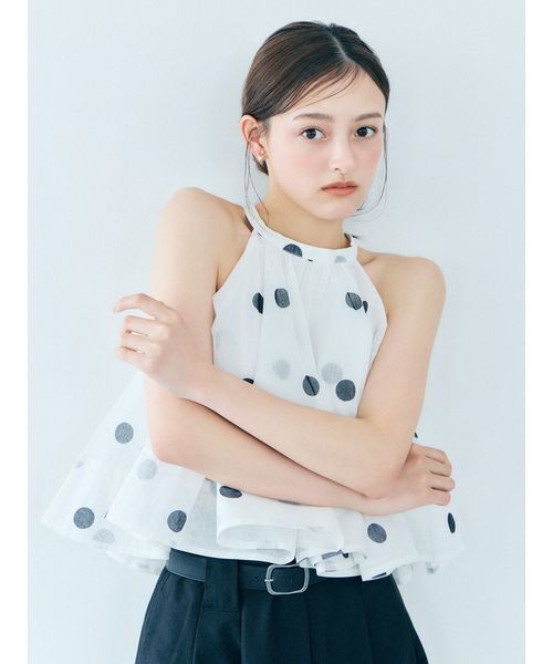 SNIDEL(スナイデル)の「アメスリボリュームブラウス(シャツ/ブラウス・レディース・ブラック/ライトピンク/ドット・F)」の15枚目の写真
