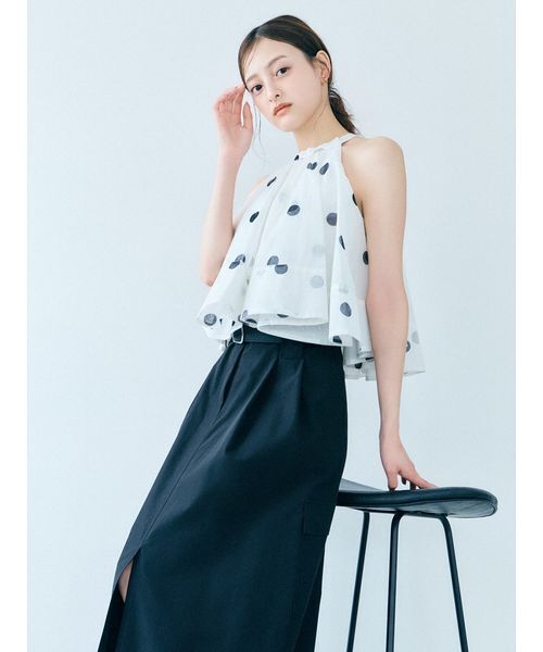 SNIDEL(スナイデル)の「アメスリボリュームブラウス(シャツ/ブラウス・レディース・ブラック/ライトピンク/ドット・F)」の17枚目の写真