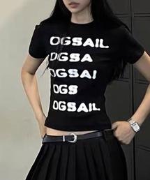 Blur lettering logo slim tee