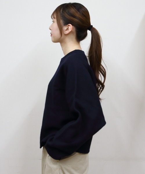ORCIVAL(オーシバル)の「ORCIVAL/オーシバル ドルマンスリーブコクーンプルオーバー DOLMAN SLEEVE COCOON PULLOVER OR-D0152 KKW(ニット/セーター・レディース・ダークネイビー/レッド・1)」の5枚目の写真