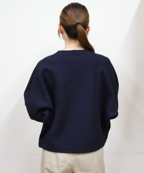 ORCIVAL(オーシバル)の「ORCIVAL/オーシバル ドルマンスリーブコクーンプルオーバー DOLMAN SLEEVE COCOON PULLOVER OR-D0152 KKW(ニット/セーター・レディース・ダークネイビー/レッド・1)」の6枚目の写真