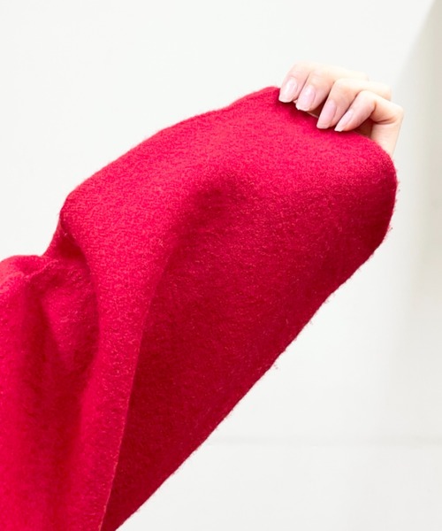 ORCIVAL(オーシバル)の「ORCIVAL/オーシバル ドルマンスリーブコクーンプルオーバー DOLMAN SLEEVE COCOON PULLOVER OR-D0152 KKW(ニット/セーター・レディース・ダークネイビー/レッド・1)」の9枚目の写真