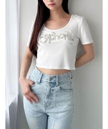 デコラティブクロップドTシャツ
