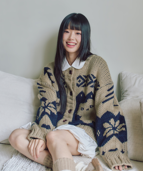 LMR（エルエムアール）の「シャンニョン ヘビーノルディックカーディガン ベージュ（ニット/セーター・レディース・ベージュ・FREE）」の3枚目の写真