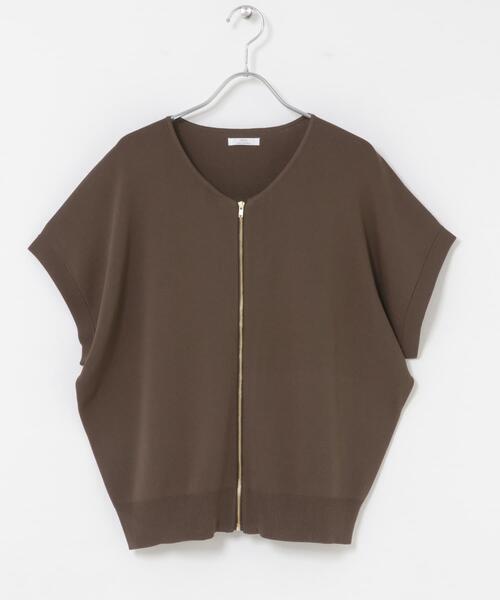 ITEMS URBANRESEARCH（アイテムズ アーバンリサーチ）の「ニットZIPブルゾン（ブルゾン・レディース・ネイビー/ブラウン/ベージュ系その他・FREE）」の8枚目の写真