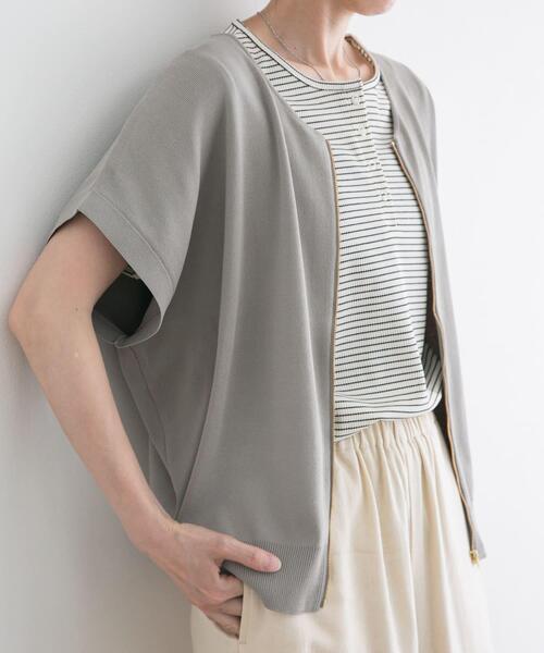 ITEMS URBANRESEARCH（アイテムズ アーバンリサーチ）の「ニットZIPブルゾン（ブルゾン・レディース・ネイビー/ブラウン/ベージュ系その他・FREE）」の13枚目の写真