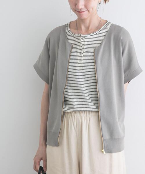 ITEMS URBANRESEARCH（アイテムズ アーバンリサーチ）の「ニットZIPブルゾン（ブルゾン・レディース・ネイビー/ブラウン/ベージュ系その他・FREE）」の17枚目の写真