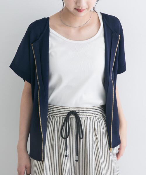 ITEMS URBANRESEARCH（アイテムズ アーバンリサーチ）の「ニットZIPブルゾン（ブルゾン・レディース・ネイビー/ブラウン/ベージュ系その他・FREE）」の22枚目の写真