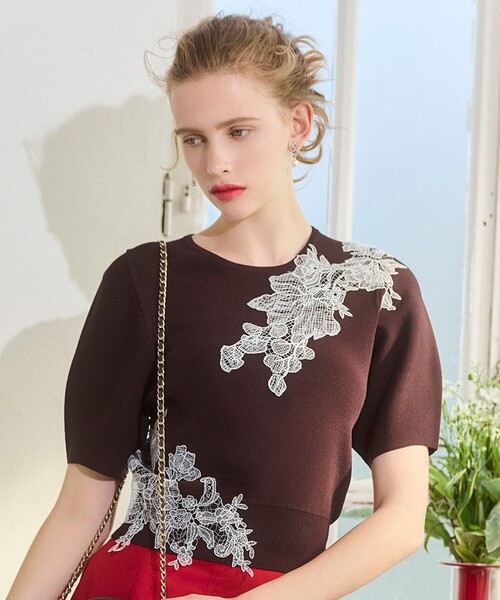 TOCCA（トッカ）の「ROMANCE KNIT ニット（ニット/セーター・レディース・ベージュ系/ブラウン系/ブラック系/アイボリー系・SMALL/MEDIUM）」の7枚目の写真