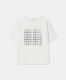 Freedrive print t-shirt / IVORY