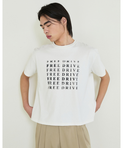 THEENDQUESTION(ジエンドクエスチョン)の「Freedrive print t-shirt / IVORY(Tシャツ/カットソー・レディース・その他・1/2)」の2枚目の写真