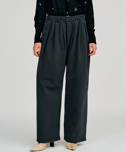 PRANK PROJECT(プランクプロジェクト)の「【2026Autumn Pre-Order】スウェットワイドパンツ / Sweat Wide Pants(スウェットパンツ・レディース・ライトグレー/チャコールグレー/ボルドー・38/36)」の2枚目の写真