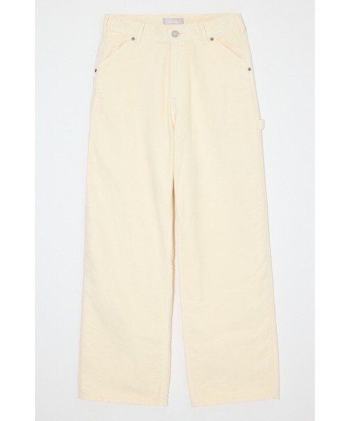 MOUSSY（マウジー）の「【26年AW新作】【セットアップ対応】COTTON FLANNEL PAINTER パンツ（デニムパンツ・レディース・オフホワイト/キャメル・2/1/0）」の4枚目の写真