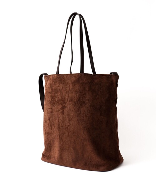 Un coeur(アンクール)の「【Un coeur/アンクール】K906021 SUEDE DRAPE 2WAY TOTE(トートバッグ・メンズ・キャメル・FREE)」の1枚目の写真