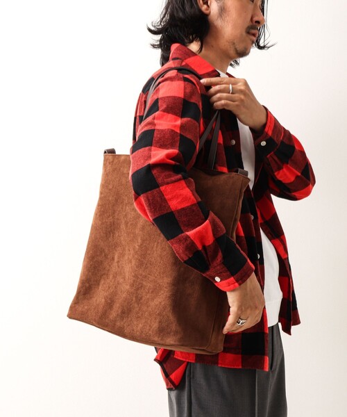 Un coeur(アンクール)の「【Un coeur/アンクール】K906021 SUEDE DRAPE 2WAY TOTE(トートバッグ・メンズ・キャメル・FREE)」の22枚目の写真