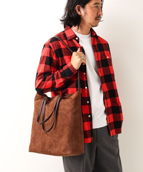 Un coeur(アンクール)の「【Un coeur/アンクール】K906021 SUEDE DRAPE 2WAY TOTE(トートバッグ・メンズ・キャメル・FREE)」の2枚目の写真
