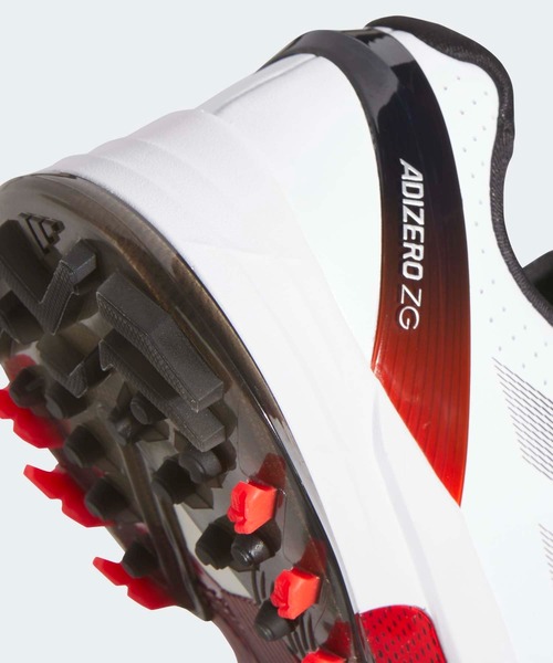 adidas(アディダス)の「アディゼロ ZG 25【adidas Golf/アディダスゴルフ】(スニーカー・メンズ・ホワイト×レッド・24.5cm/25.5cm/26.5cm/27.5cm/28.5cm/25.0cm/26.0cm/27.0cm/28.0cm/29.0cm)」の7枚目の写真