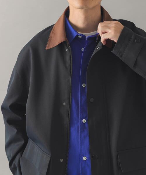 ITEMS URBANRESEARCH(アイテムズ アーバンリサーチ)の「襟配色 ハンティングジャケット(ブルゾン・メンズ・ブラック/カーキ/チャコールグレー・LARGE/MEDIUM)」の1枚目の写真