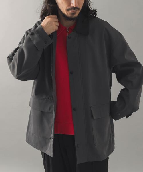 ITEMS URBANRESEARCH(アイテムズ アーバンリサーチ)の「襟配色 ハンティングジャケット(ブルゾン・メンズ・ブラック/カーキ/チャコールグレー・LARGE/MEDIUM)」の6枚目の写真