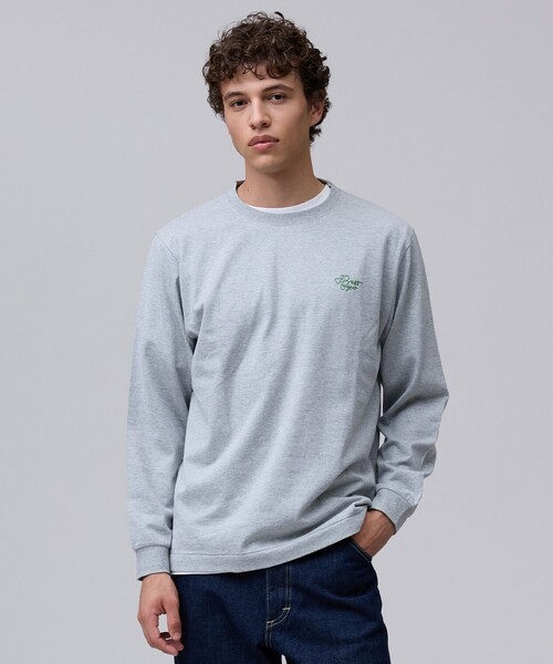 J.PRESS(ジェイプレス)の「【着回し抜群】J.PRESS MEN グラフィックロゴ ロングスリーブ Tシャツ(Tシャツ/カットソー・メンズ・ライトグレー系/ホワイト系/ネイビー系・LARGE/SMALL/MEDIUM/X-LARGE)」の2枚目の写真
