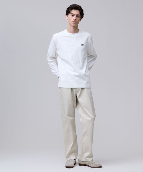 J.PRESS(ジェイプレス)の「【着回し抜群】J.PRESS MEN グラフィックロゴ ロングスリーブ Tシャツ(Tシャツ/カットソー・メンズ・ライトグレー系/ホワイト系/ネイビー系・LARGE/SMALL/MEDIUM/X-LARGE)」の4枚目の写真