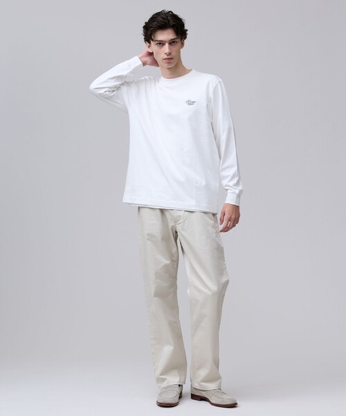 J.PRESS(ジェイプレス)の「【着回し抜群】J.PRESS MEN グラフィックロゴ ロングスリーブ Tシャツ(Tシャツ/カットソー・メンズ・ライトグレー系/ホワイト系/ネイビー系・LARGE/SMALL/MEDIUM/X-LARGE)」の5枚目の写真