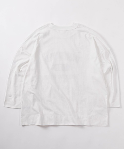 DISCUS(ディスカス)の「【71】【DISCUS/ディスカス】ヴィンテージライク カレッジプリント ドロップショルダー ワイド クルーネックTシャツ/ワンポイントワッペン/カレッジロゴ/古着MIX/レディース(Tシャツ/カットソー・レディース・グリーン/ホワイト/ブラック/オートミール/レッド/ネイビー・L/M)」の8枚目の写真