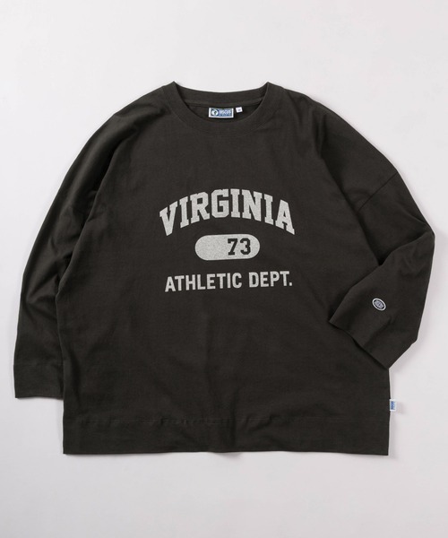 DISCUS(ディスカス)の「【71】【DISCUS/ディスカス】ヴィンテージライク カレッジプリント ドロップショルダー ワイド クルーネックTシャツ/ワンポイントワッペン/カレッジロゴ/古着MIX/レディース(Tシャツ/カットソー・レディース・グリーン/ホワイト/ブラック/オートミール/レッド/ネイビー・L/M)」の11枚目の写真