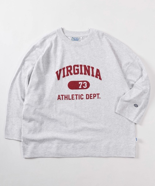 DISCUS(ディスカス)の「【71】【DISCUS/ディスカス】ヴィンテージライク カレッジプリント ドロップショルダー ワイド クルーネックTシャツ/ワンポイントワッペン/カレッジロゴ/古着MIX/レディース(Tシャツ/カットソー・レディース・グリーン/ホワイト/ブラック/オートミール/レッド/ネイビー・L/M)」の15枚目の写真