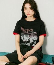 JEANASIS | 【Bei×JEANASIS】News Print TEE/1068920(Tシャツ/カットソー)