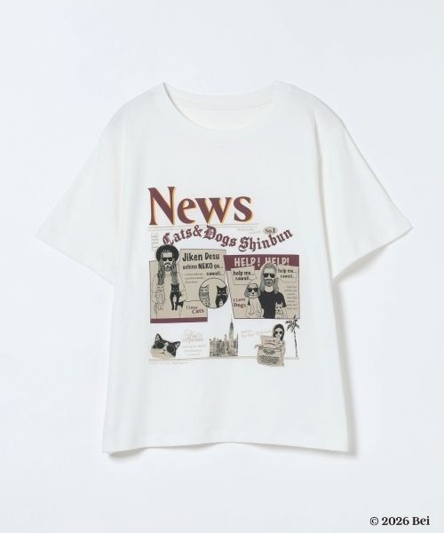 JEANASIS(ジーナシス)の「【Bei×JEANASIS】News Print TEE/1068920(Tシャツ/カットソー・レディース・ブラック/ホワイト・FREE)」の21枚目の写真