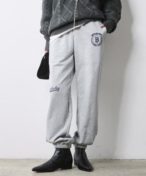 CHIC STYLE(シックスタイル)の「綿100%プリントスウェットパンツ<大きいサイズ有>シックスタイル(その他パンツ・レディース・杢グレー/ネイビー・L/M/5L/4L/3L/LL)」の2枚目の写真