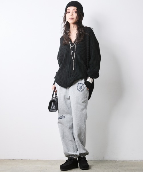 CHIC STYLE(シックスタイル)の「綿100%プリントスウェットパンツ<大きいサイズ有>シックスタイル(その他パンツ・レディース・杢グレー/ネイビー・L/M/5L/4L/3L/LL)」の3枚目の写真