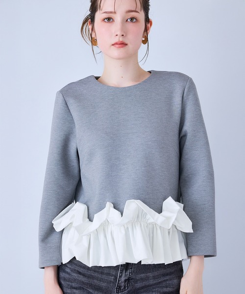 Audie a Muses(オーディアミューズ)の「裾ラッフルデザインカットソー(Tシャツ/カットソー・レディース・ブラック/グレー/オフホワイト・42/38)」の20枚目の写真