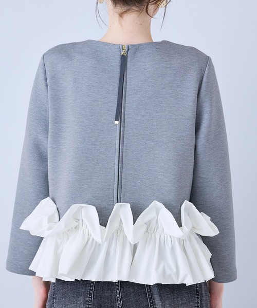 Audie a Muses(オーディアミューズ)の「裾ラッフルデザインカットソー(Tシャツ/カットソー・レディース・ブラック/グレー/オフホワイト・42/38)」の22枚目の写真