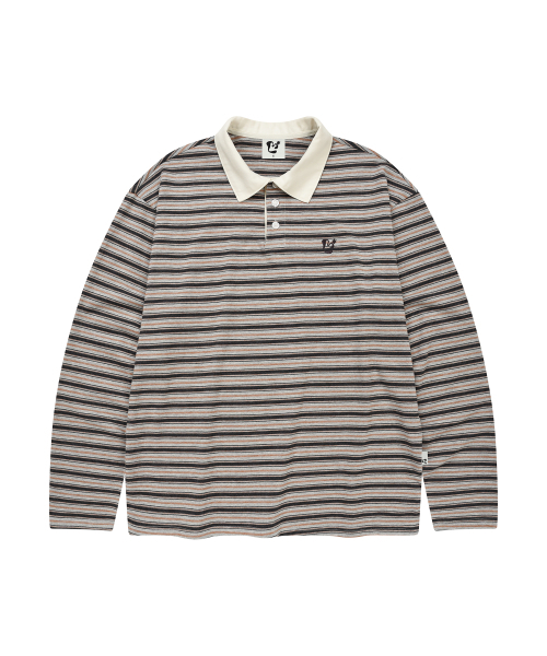 LMR(エルエムアール)の「マルチストライプカラー長袖TシャツGREY(Tシャツ/カットソー・レディース・ミックスグレー・SMALL/MEDIUM)」の2枚目の写真