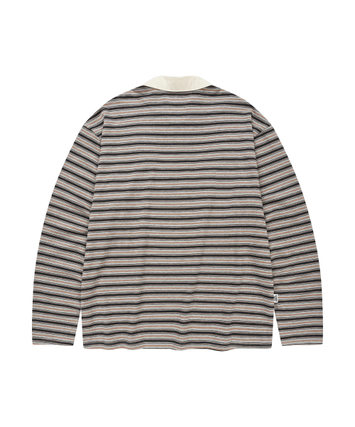 LMR(エルエムアール)の「マルチストライプカラー長袖TシャツGREY(Tシャツ/カットソー・レディース・ミックスグレー・SMALL/MEDIUM)」の3枚目の写真