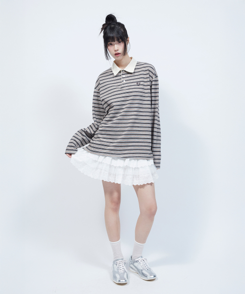 LMR(エルエムアール)の「マルチストライプカラー長袖TシャツGREY(Tシャツ/カットソー・レディース・ミックスグレー・SMALL/MEDIUM)」の11枚目の写真