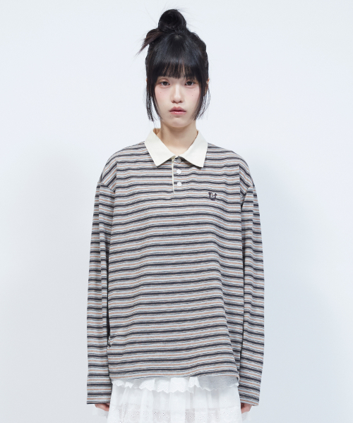 LMR(エルエムアール)の「マルチストライプカラー長袖TシャツGREY(Tシャツ/カットソー・レディース・ミックスグレー・SMALL/MEDIUM)」の12枚目の写真