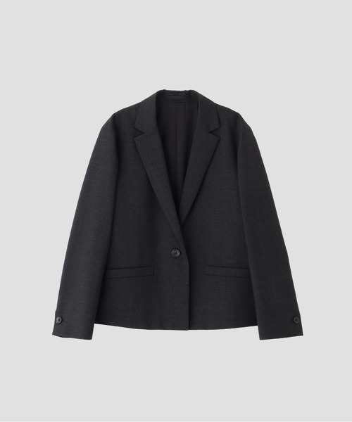 MARGARET HOWELL(マーガレットハウエル)の「MUTED WOOL CHECK(テーラードジャケット・レディース・チャコール・1)」の5枚目の写真