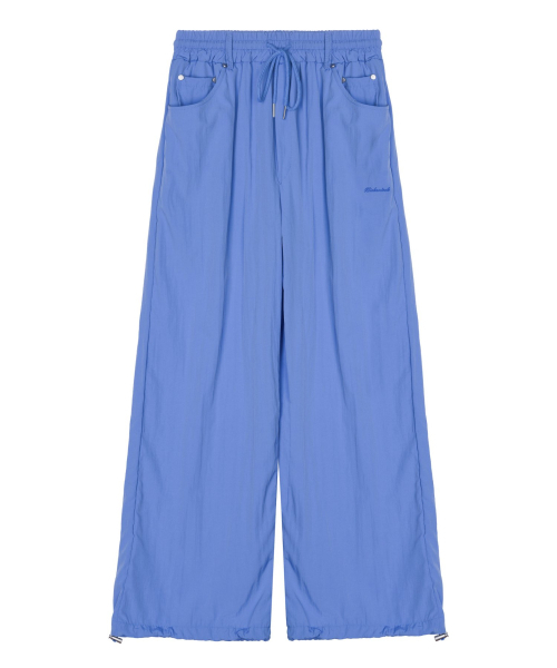 NICK&NICOLE(ニックアンドニコール)の「NYLON STRING WIDE PANTS_BLUE(スウェットパンツ・レディース・その他・FREE)」の1枚目の写真
