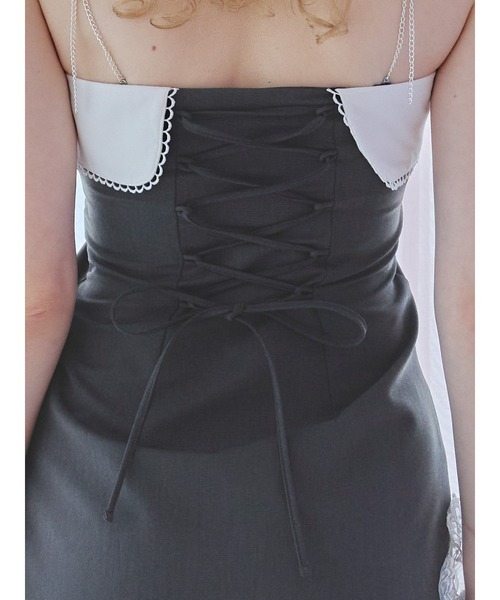 etre loin（エトルワン）の「Rhinestone mini dress / ラインストーンミニワンピース（ワンピース・レディース・チェック/ブラック/グレー・M）」の7枚目の写真
