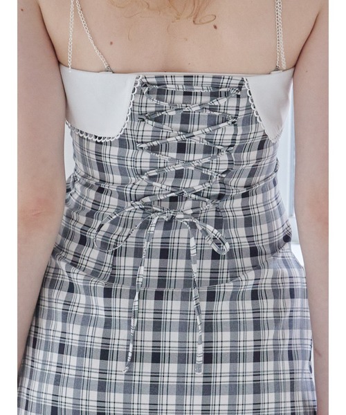 etre loin（エトルワン）の「Rhinestone mini dress / ラインストーンミニワンピース（ワンピース・レディース・チェック/ブラック/グレー・M）」の20枚目の写真
